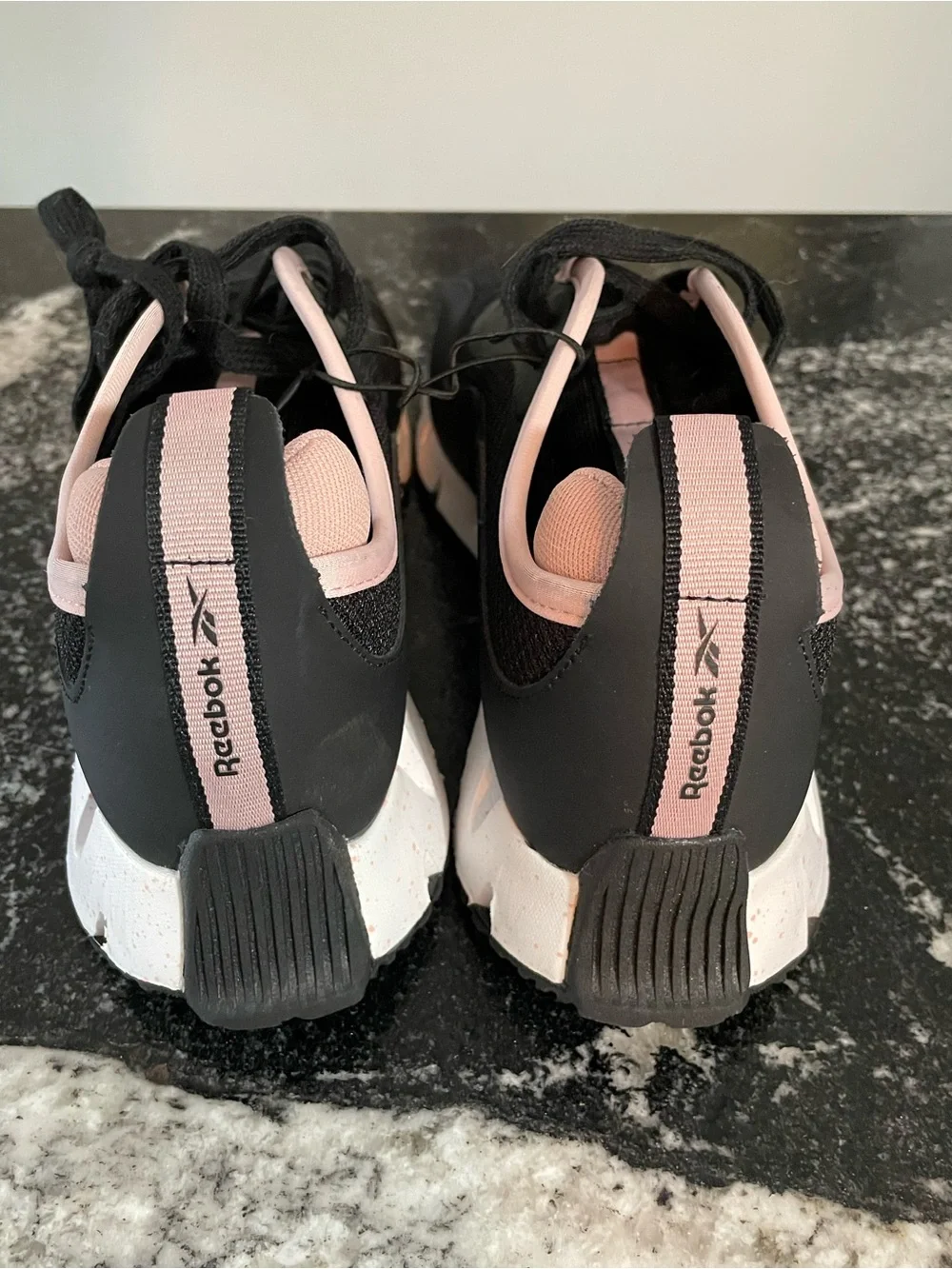 Reebok Women's Black with Light Pink Athletic Sneakers Size 9